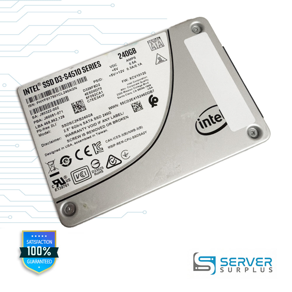 Intel D3-S4510 240GB SATA III 6Gb/s 2.5-Inch Enterprise SSD (SSDSC2KB240G8)