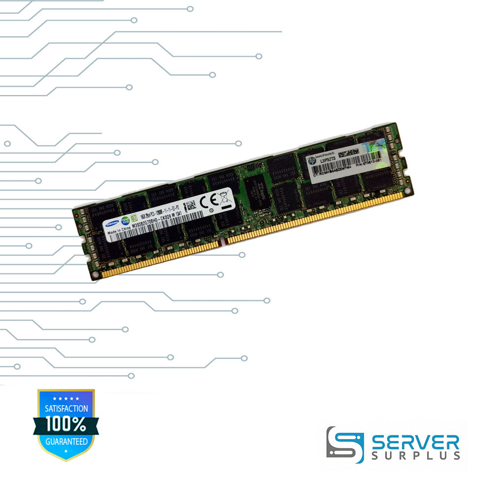HP 16GB DDR3-1600 PC3-12800 2Rx4 ECC Registered 240-Pin RDIMM Server Memory | 672612-081 | M393B2G70BH0-CK0