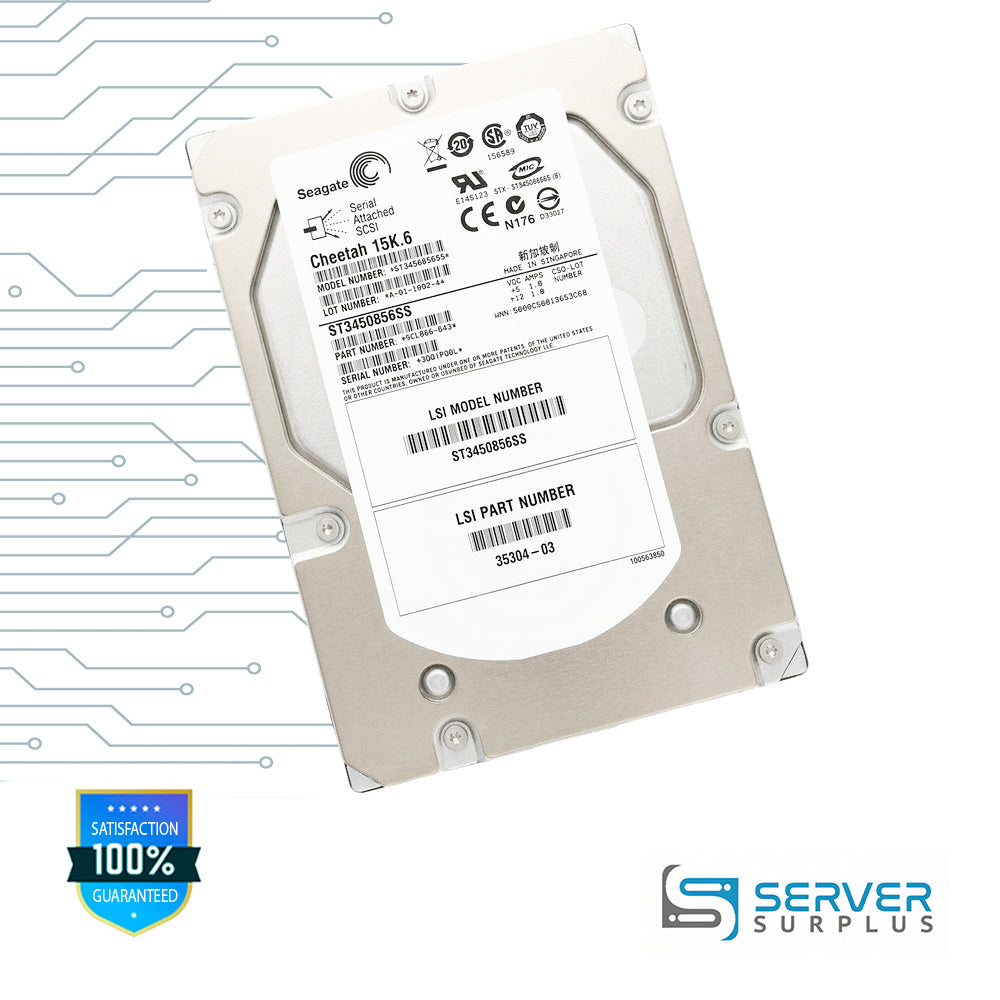 Lsi Cheetah 15K.6 SAS 3.5 in Enterprise HDD | 35304-03 | ST3450856SS | 9CL066-043
