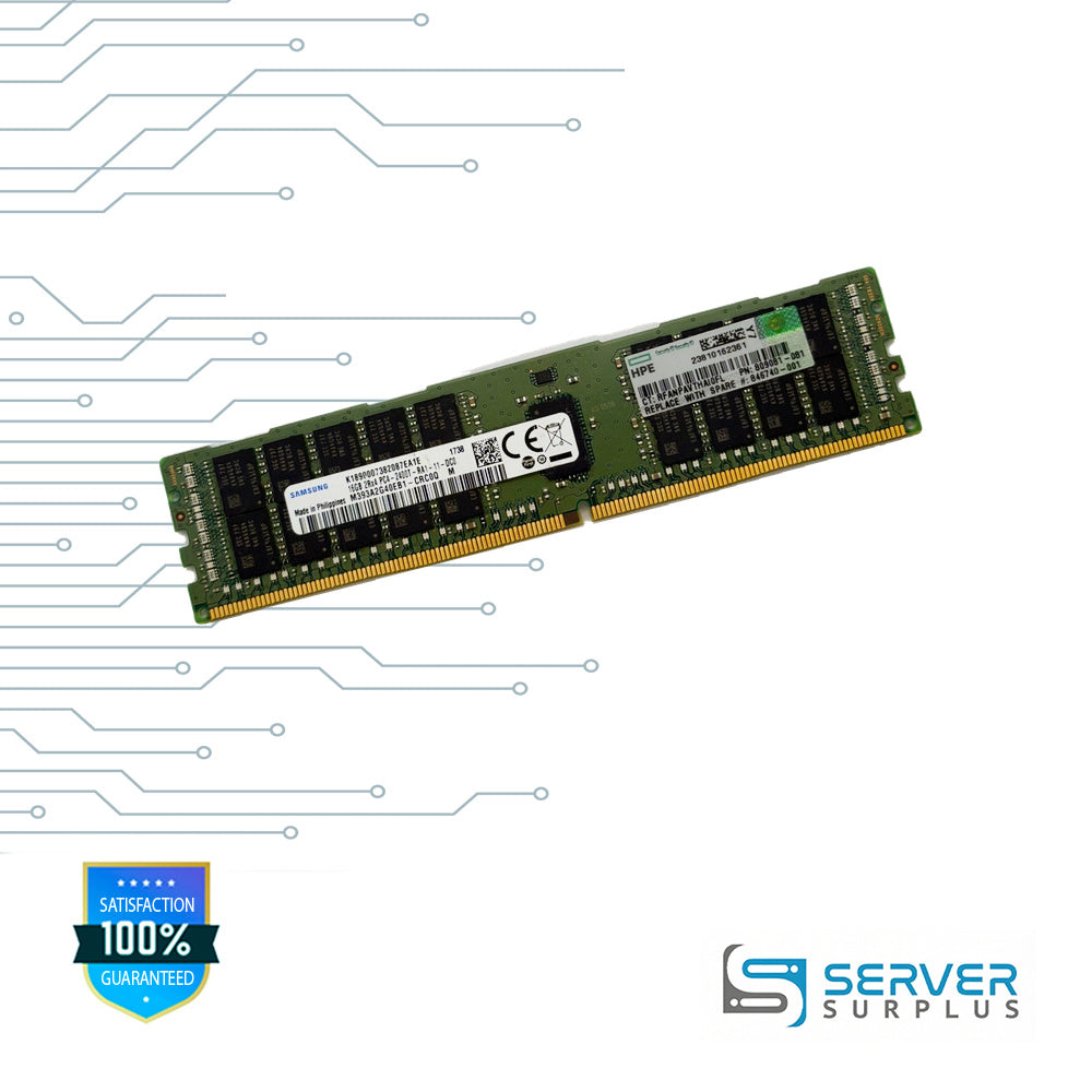 HPE 16GB DDR4-2400 PC4-19200 2Rx4 ECC Registered 288-Pin RDIMM Server Memory | 809081-081 | M393A2G40EB1-CRC0Q | 846740-001