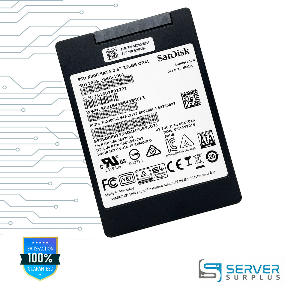 Lenovo X300 256GB SATA 2.5-Inch Enterprise SSD | 00UP000 | SD7TB6S-256G-1001