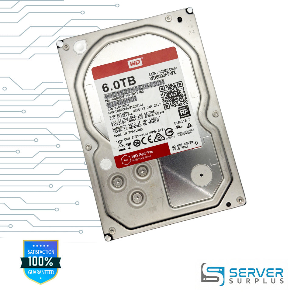 WD Red Pro 6TB SATA 3.5 in Enterprise HDD | WD6002FFWX | 2W10004