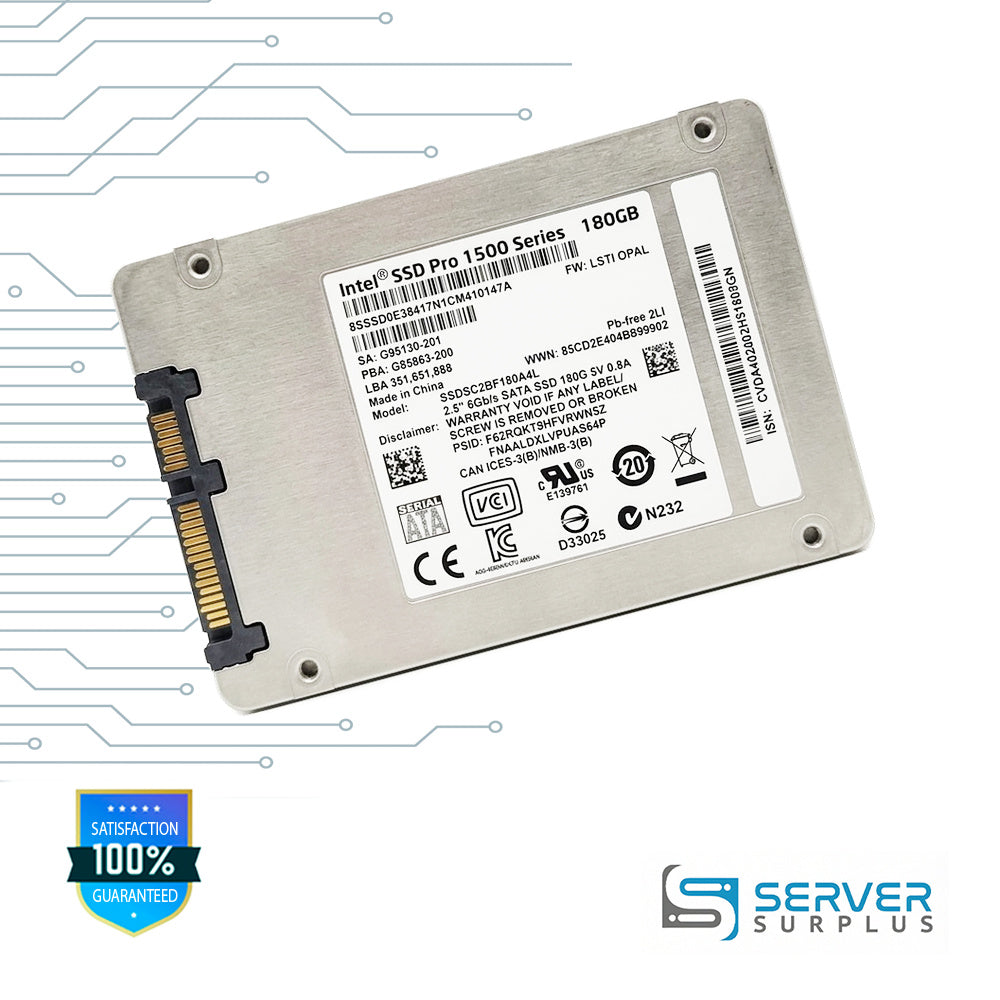 Intel SSD Pro 1500 Series 180GB SATA 6Gb/s 2.5 in Enterprise SSD | SSDSC2BF180A4L
