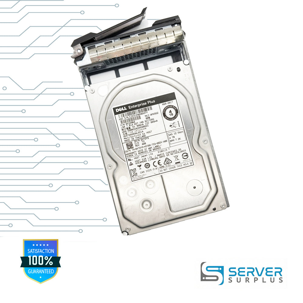 Dell HUS726040ALS214 4TB SAS 12Gb/s 3.5 in Enterprise HDD | 0V7DY9 | 0F22984 | V7DY9