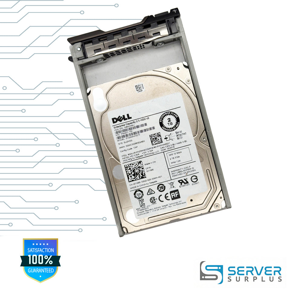 Dell 2TB SAS 12Gb/s 512e 2.5 in Enterprise HDD | 0XY986 | ST2000NX0273 | 1FM201-150 | XY986