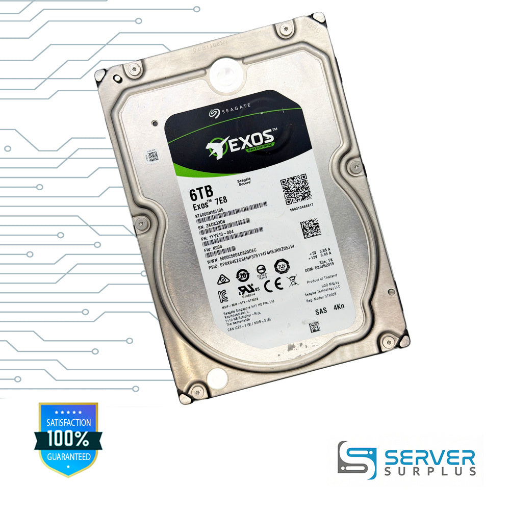 Seagate Exos 7E8 6TB SAS 12Gb/s 3.5 in Enterprise HDD | ST6000NM0105