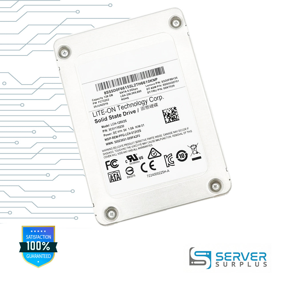 Lenovo LCH-128V2S 128GB SATA 6Gb/s 2.5 in Enterprise SSD | 00KT020 | 3C01110230 | SSD0F66155 | SSD0G62751