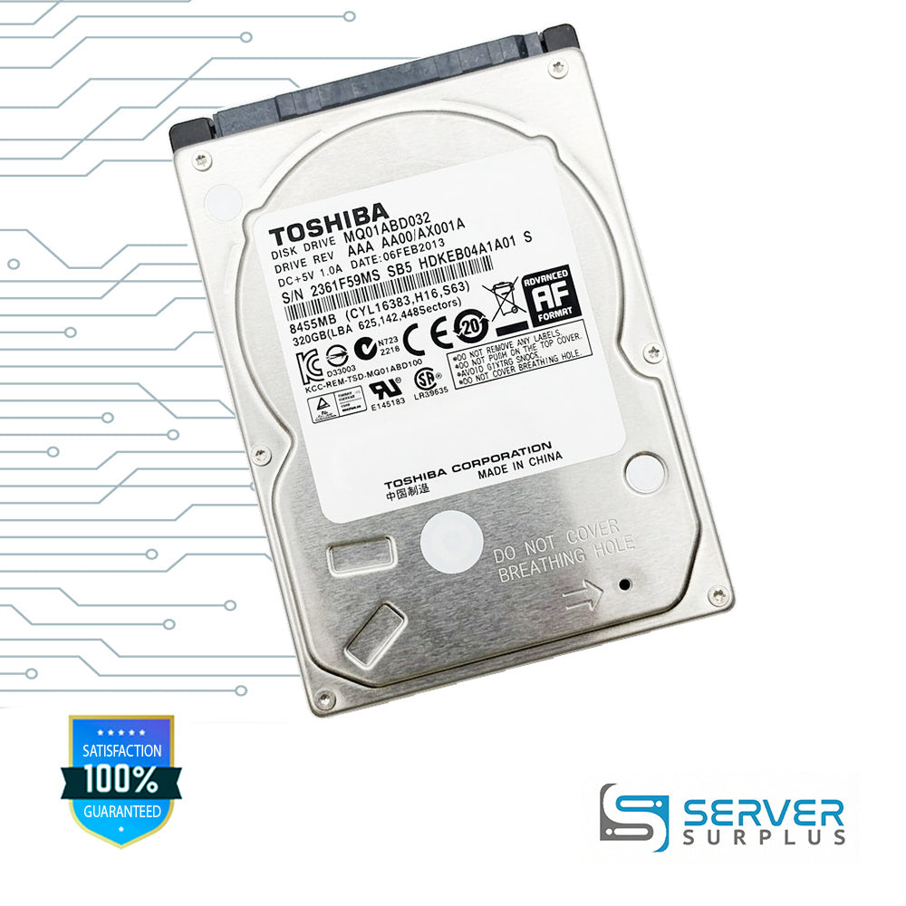 Toshiba 320GB 512e 2.5 in Enterprise HDD | MQ01ABD032