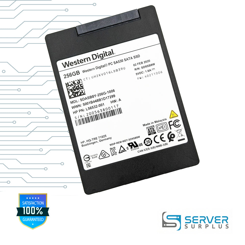 HP PC SA530 256GB SATA 6Gb/s 2.5 in Enterprise SSD | L56532-001 | SDASB8Y-256G-1006