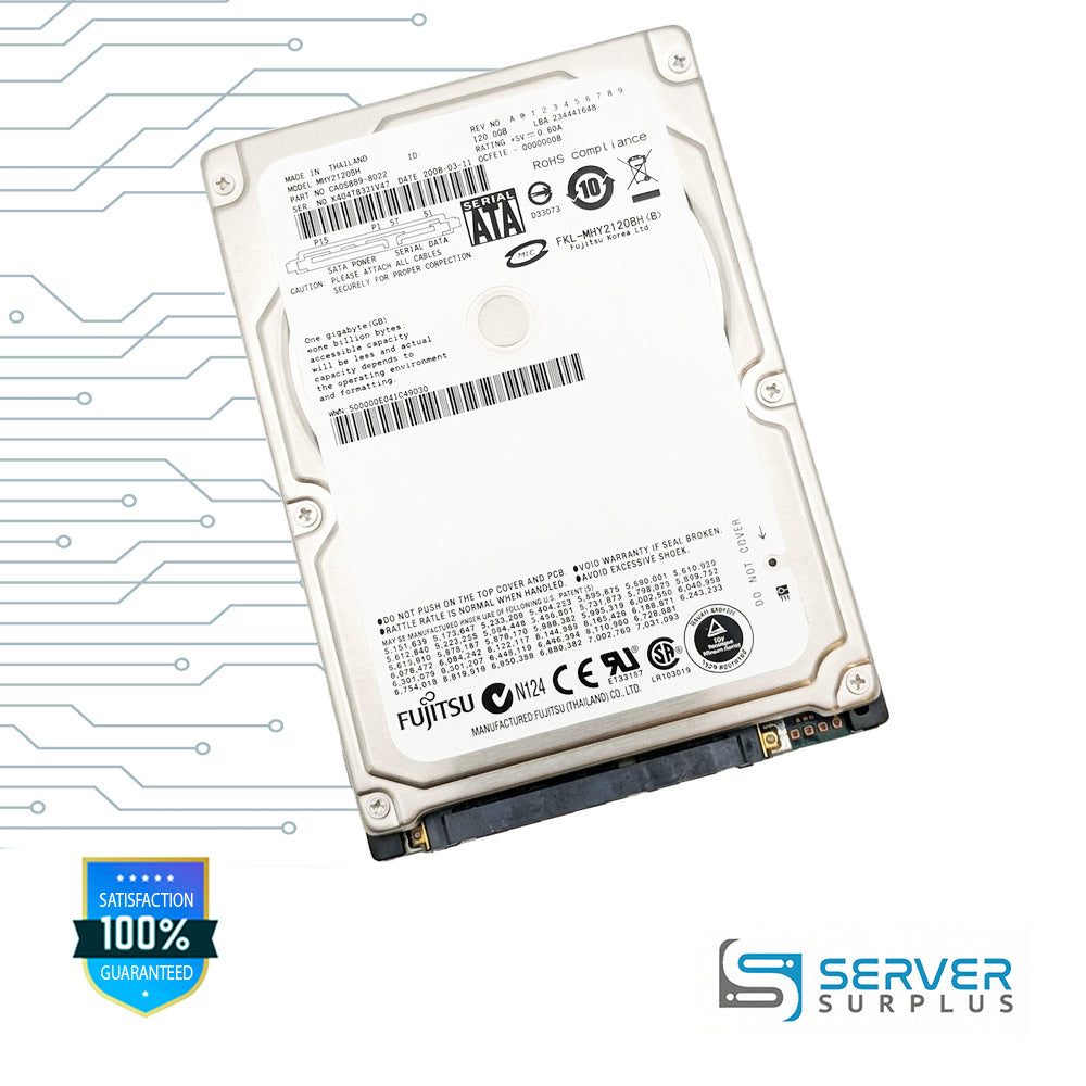 Fujitsu MHY2120BH 120GB SATA 2.5 in Enterprise HDD | CA06889-B022
