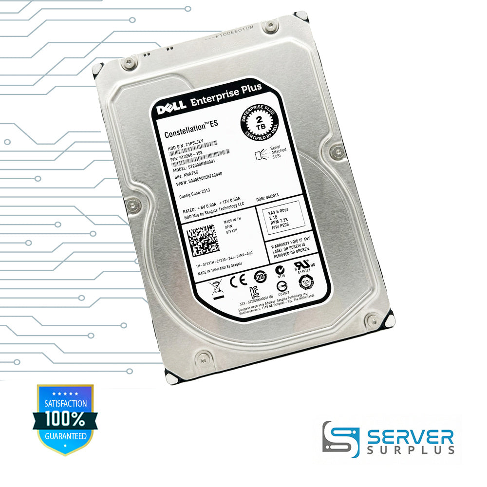 Dell Constellation ES 2TB SAS 6Gb/s 3.5-Inch Enterprise HDD | 07YXTH | ST2000NM0001