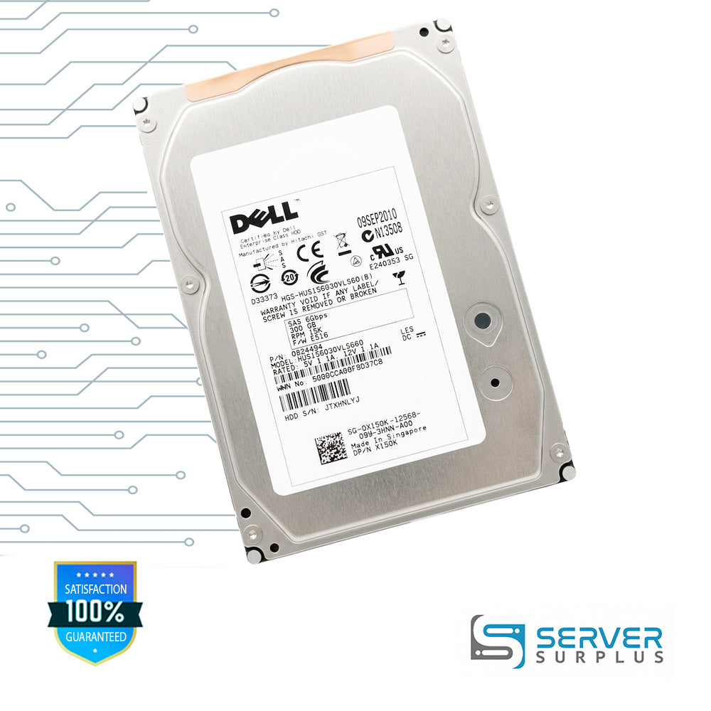 Dell HUS156030VLS600 300GB SAS 6Gb/s 3.5 in Enterprise HDD | 0X150K | 0B24494 | X150K