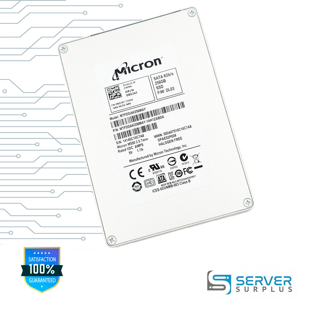 Dell M550 256GB SATA 6Gb/s 2.5 in Enterprise SSD | 08GJ4J | MTFDDAK256MAY | 8GJ4J