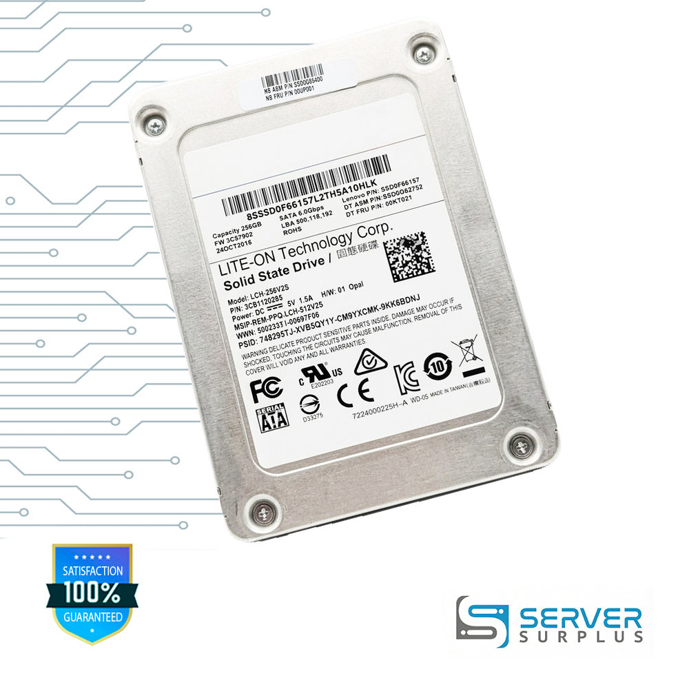 Lenovo LCH-256V2S 256GB SATA 6Gb/s 2.5 in Enterprise SSD | 00KT021 | 3C01120285 | SSD0F66157 | SSD0G62752