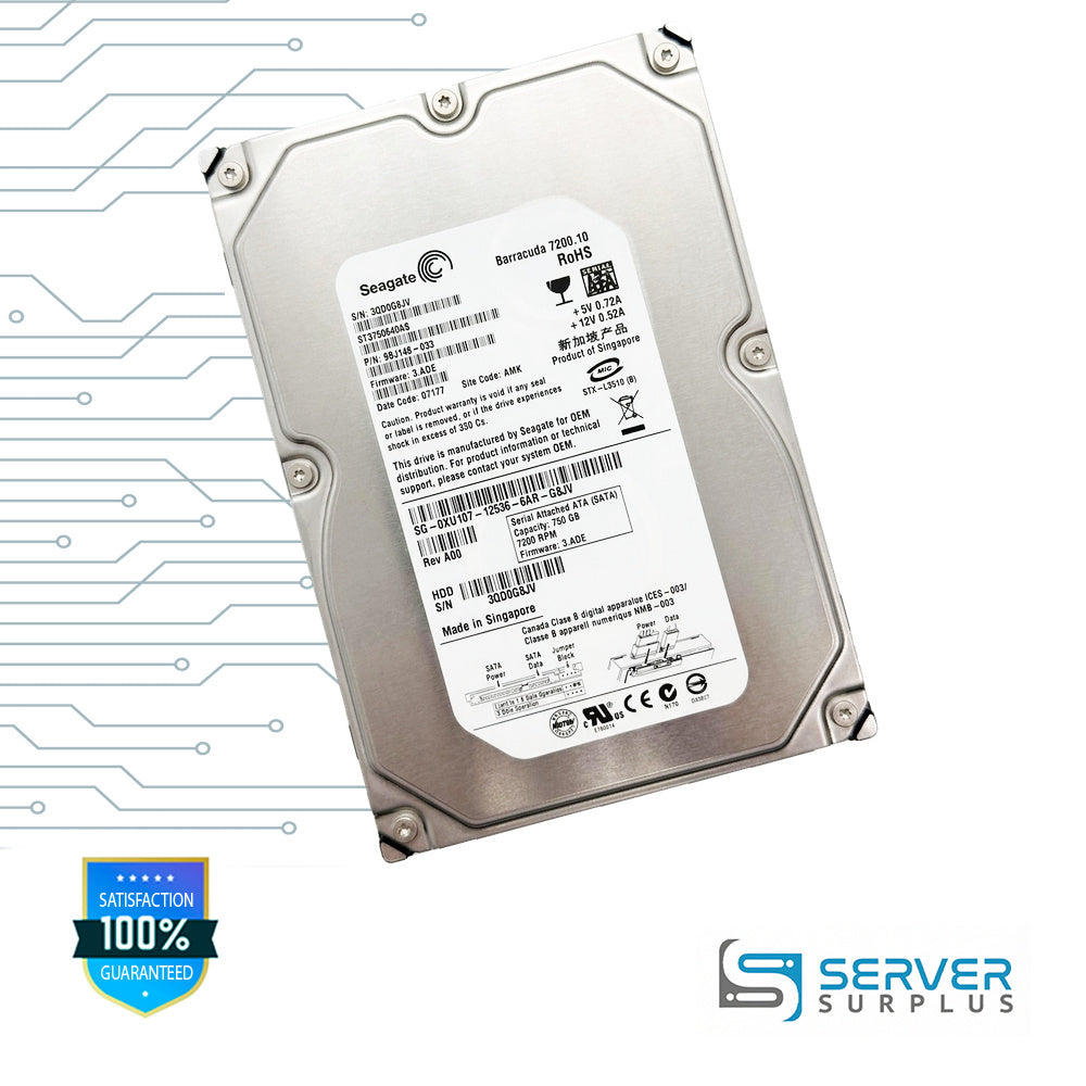 Seagate Barracuda 7200.10 750GB SATA 3.5-Inch Enterprise HDD | ST3750640AS