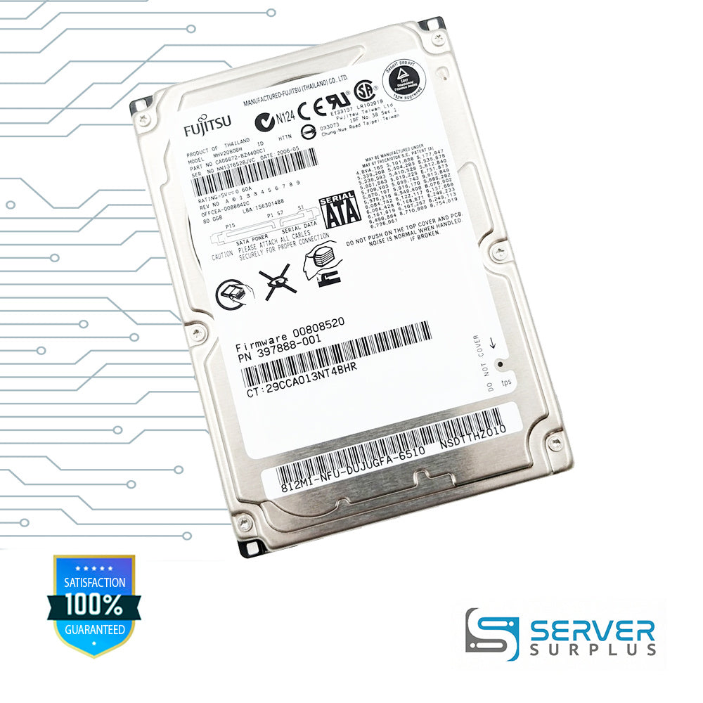 HP MHV2080BH 80GB SATA 2.5 in Enterprise HDD | 413852-001 | CA06672-B24400C1 | 397888-001