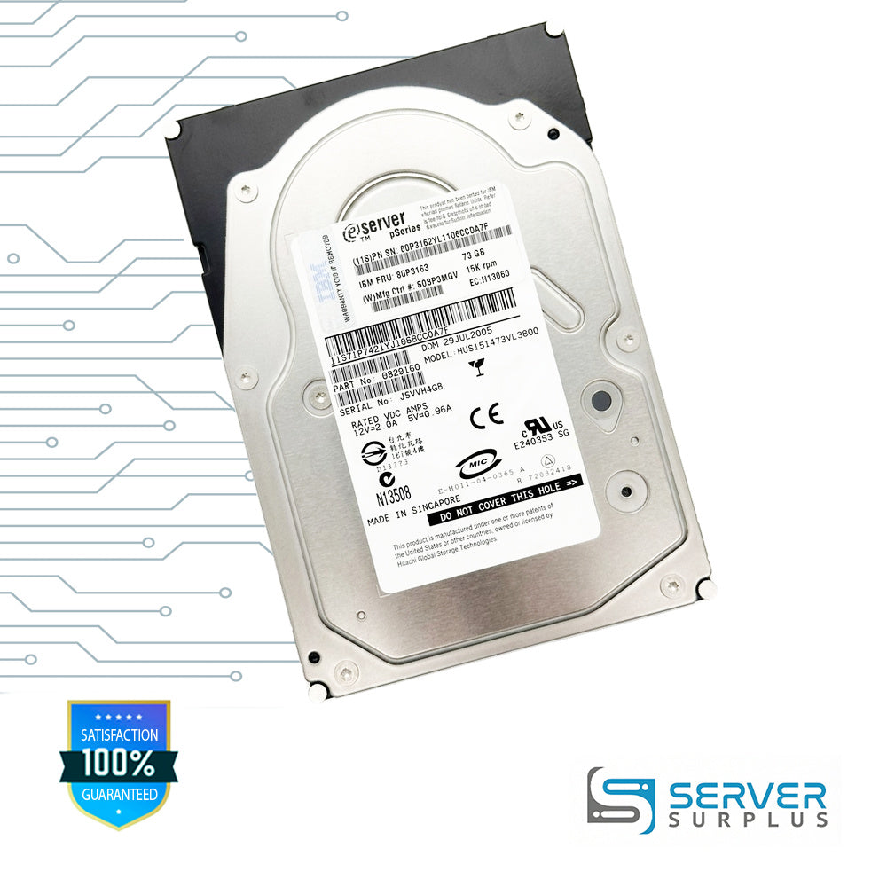 IBM HUS151473VL3800 73GB SAS 15K 3.5 in Enterprise HDD | 80P3163 | 0B20160 | 80P3162