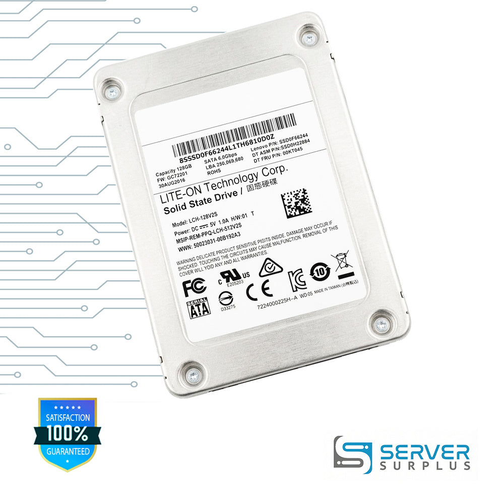 Lenovo 128GB SATA 6Gb/s 2.5 in Enterprise SSD | 00KT045 | LCH-128V2S | SSD0F66244 | SSD0H22884