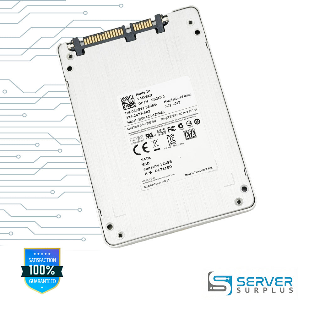Dell 128GB SATA 2.5 in Enterprise SSD | 032GYJ | LCS-128M6S | 32GYJ