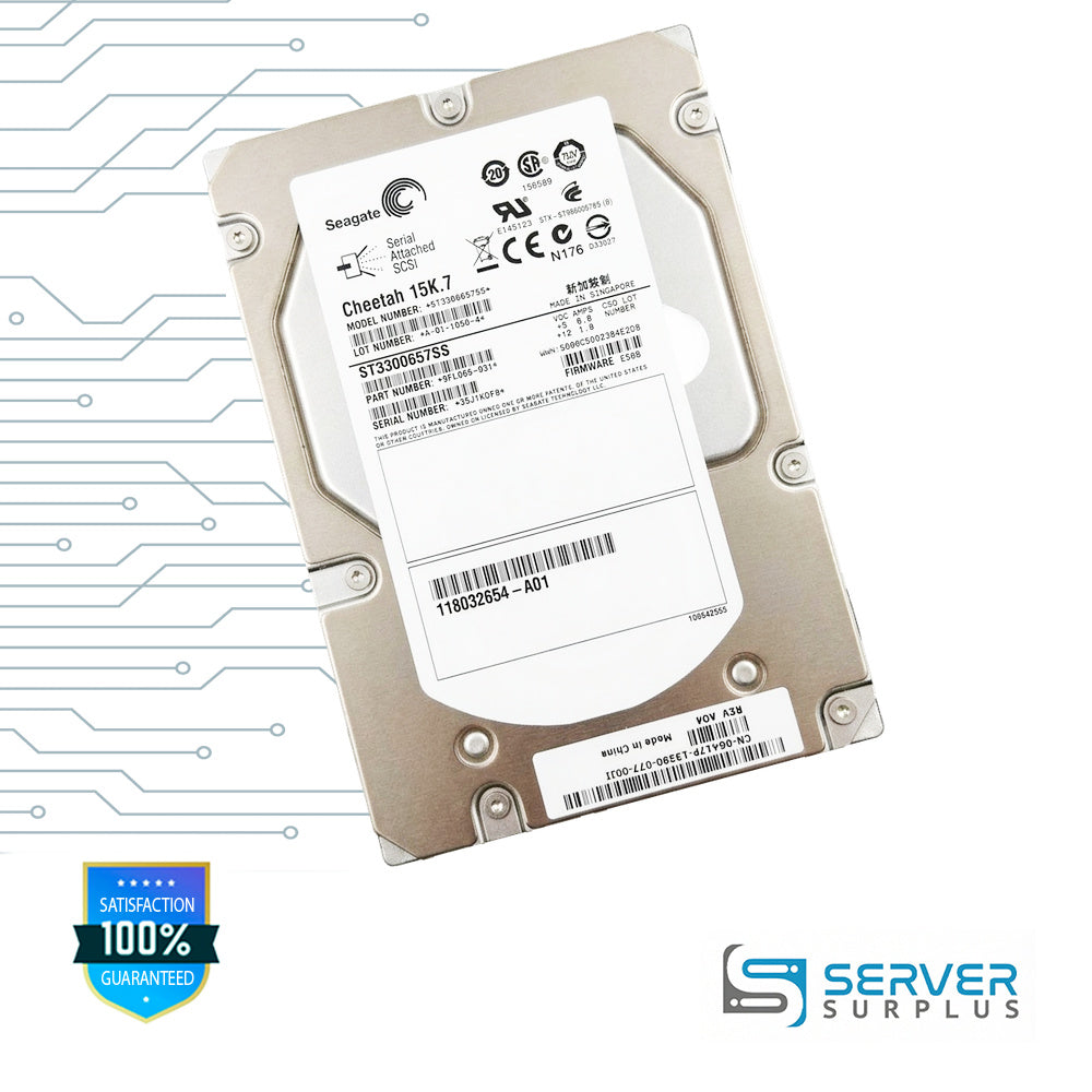 Seagate Cheetah 15K.7 SAS 3.5 in Enterprise HDD | ST3300657SS | 118032654-A01