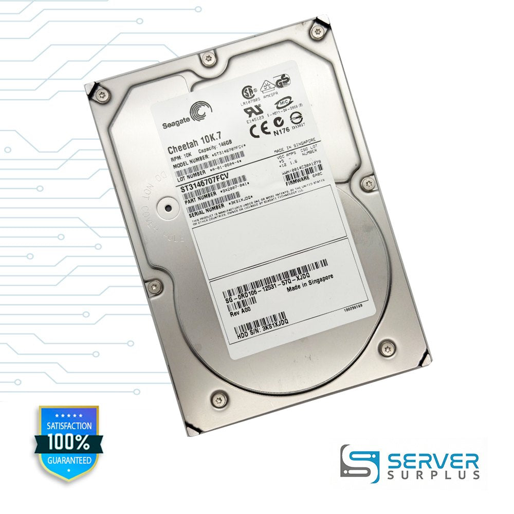 Seagate Cheetah 10K.7 146GB 10K RPM 3.5 in Enterprise HDD | ST3146707FCV | 9X2007-041