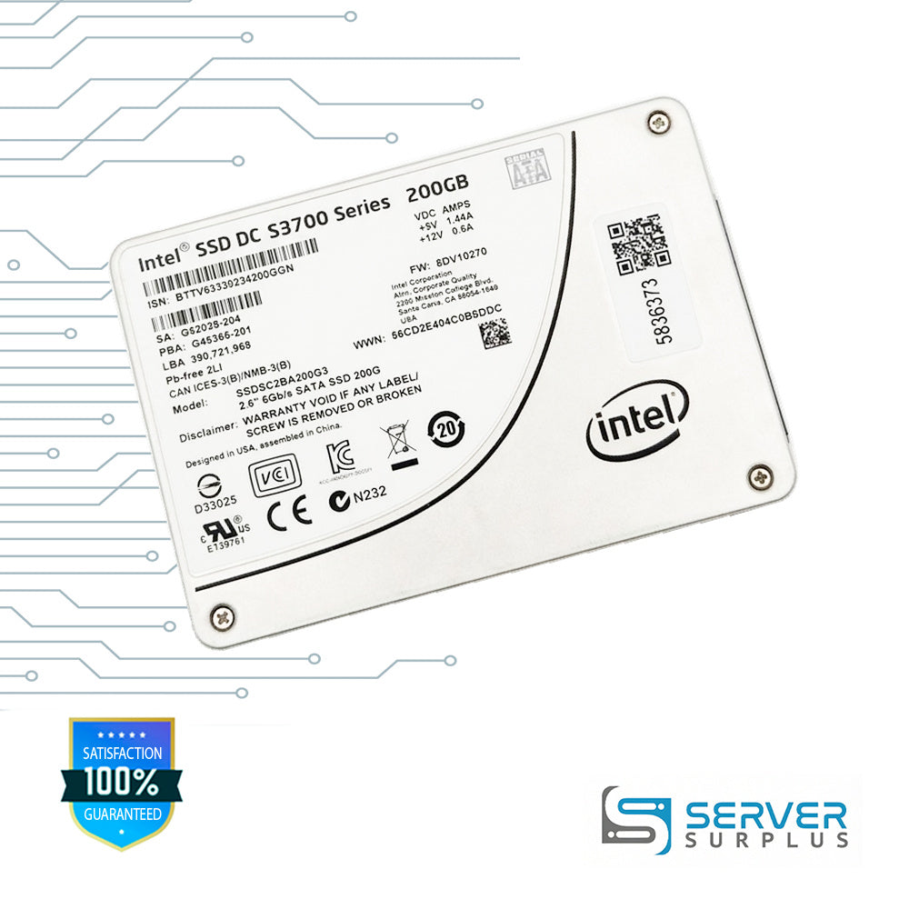 Intel SSD DC S3700 Series 200GB SATA 6Gb/s 2.5 in Enterprise SSD | SSDSC2BA200G3