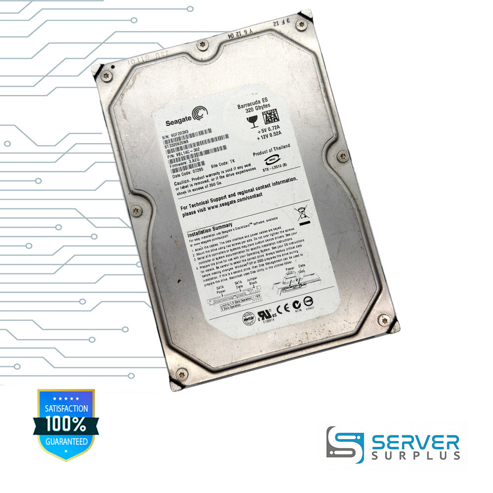Seagate Barracuda ES 320GB SATA 3.5-Inch Enterprise HDD | ST3320620NS