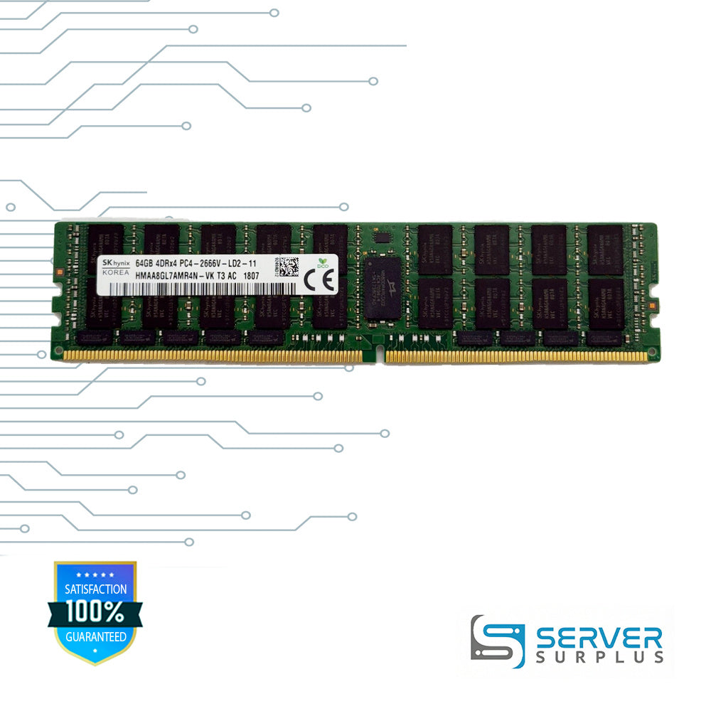 SK hynix 64GB DDR4-2666 PC4-21300 4DRx4 ECC PC4-2666V-LD2-11 Server Memory | HMAA8GL7AMR4N-VK