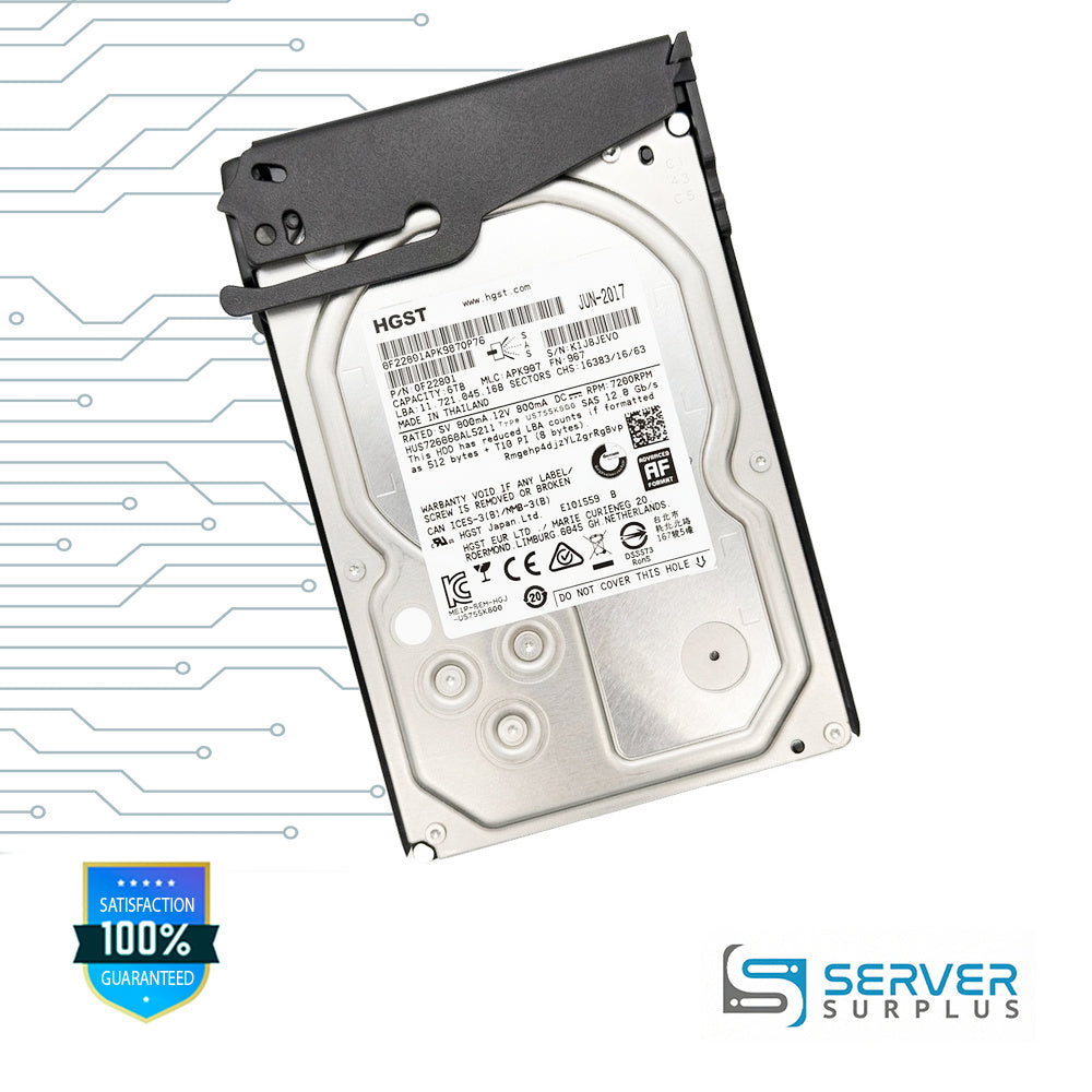 HGST HUS726060AL5211 6TB SAS 12Gb/s 512e 3.5 in Enterprise HDD | 0F22801