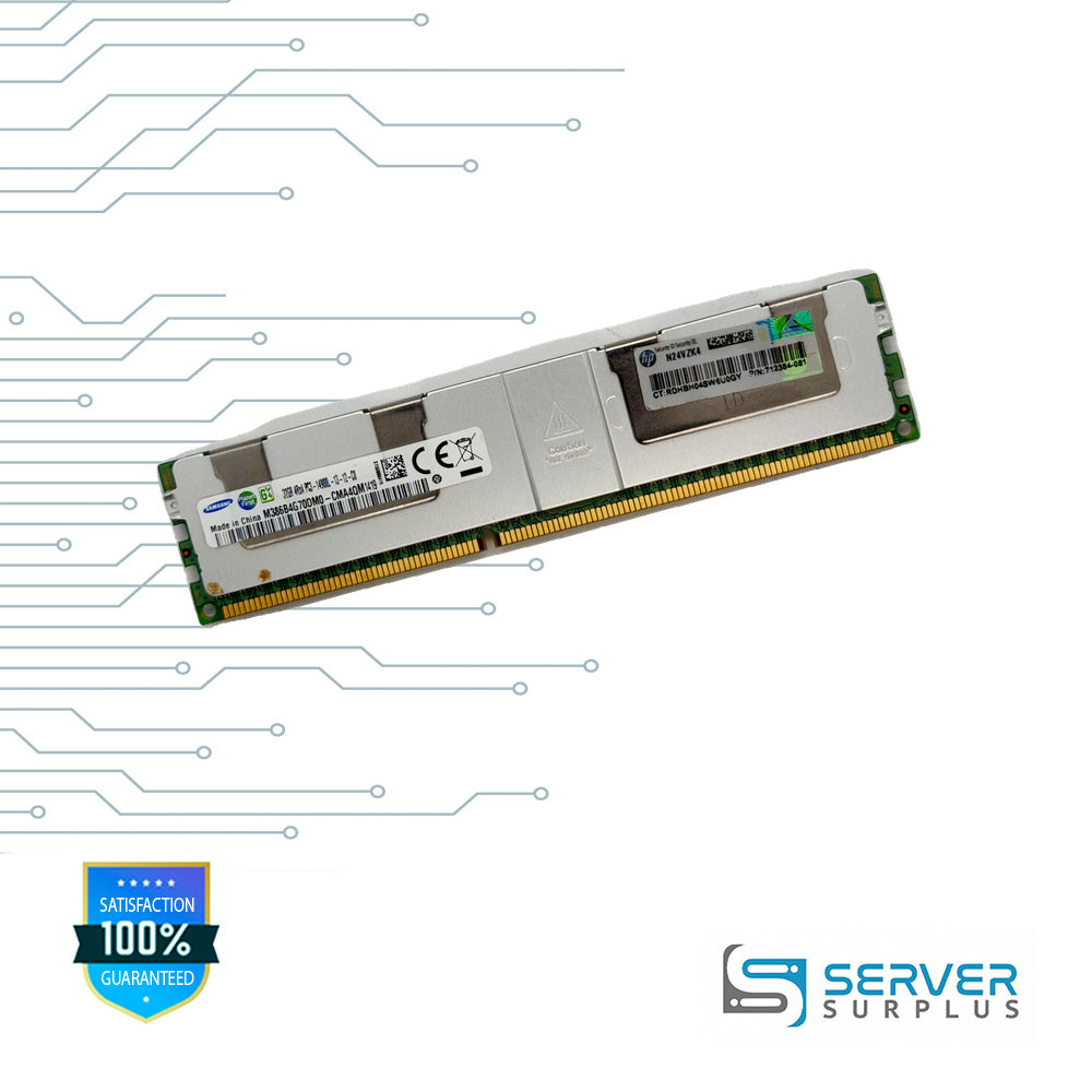 HP 32GB DDR3-1866 PC3-14900 4Rx4 ECC Load-Reduced 240-Pin LRDIMM Server Memory | 712384-081 | M386B4G70DM0-CMA4