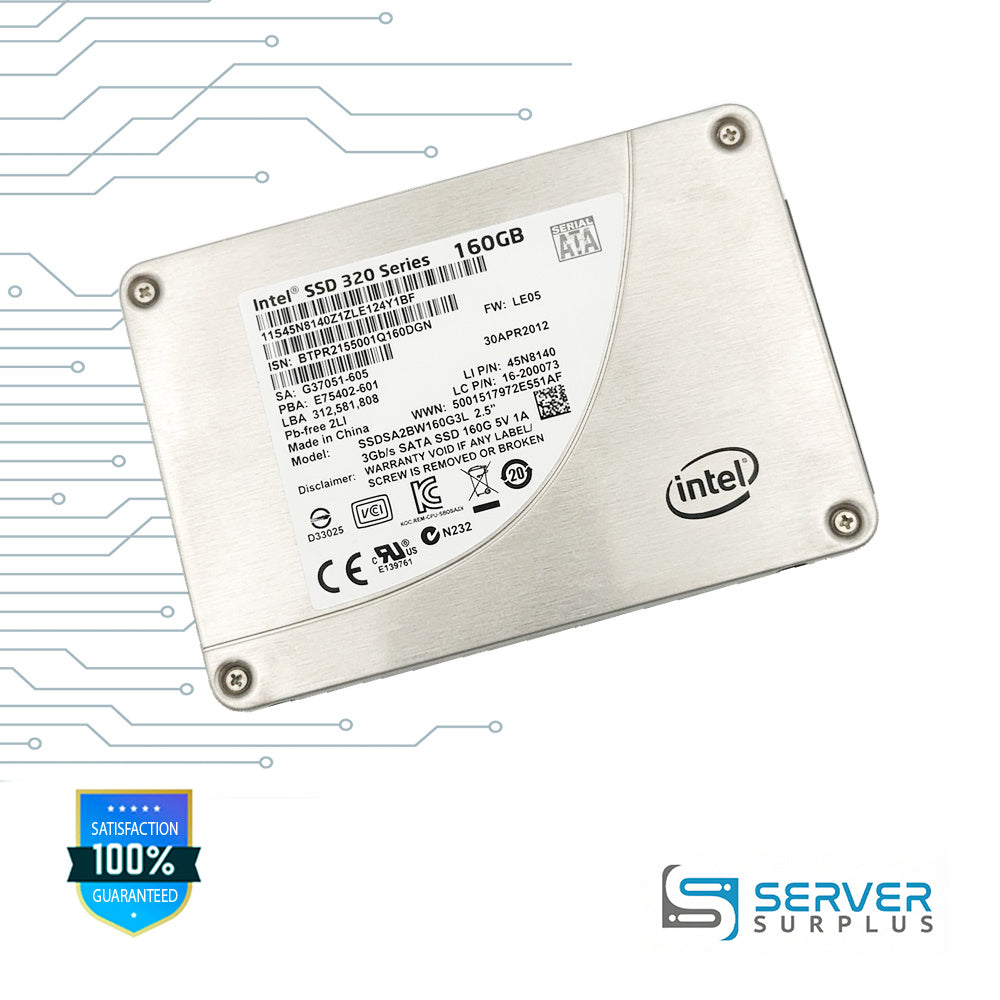 Lenovo SSD 320 Series 160GB SATA 3Gb/s 2.5 in Enterprise SSD | 16-200073 | SSDSA2BW160G3L | 45N8140