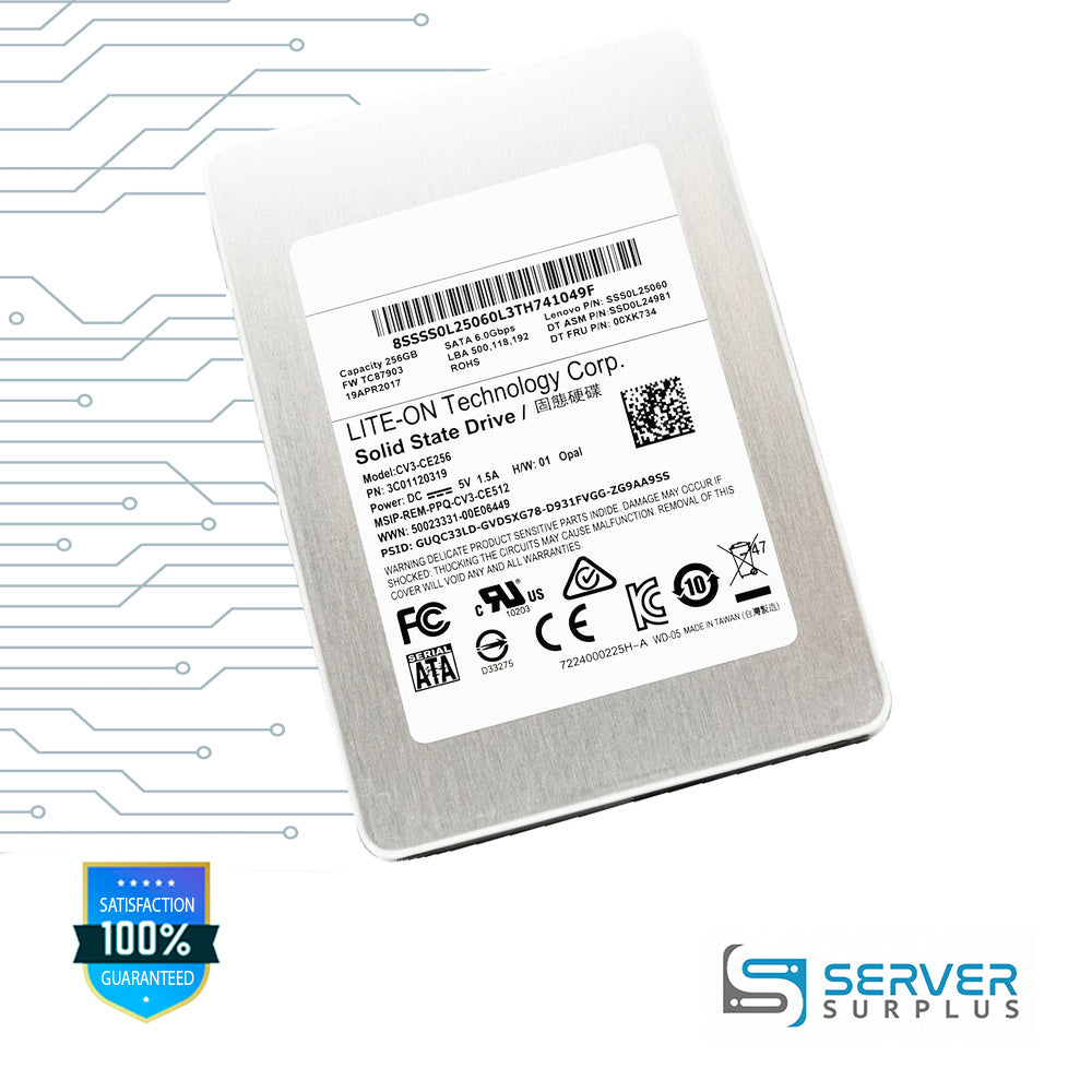 Lenovo CV3-CE256 256GB SATA 6Gb/s 2.5 in Enterprise SSD | 01EN337 | 3C01120319 | 88D0L81014 | SSS0L25060 | SSD0L24981 | 00XK734