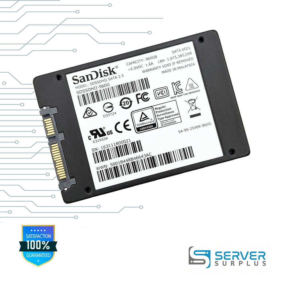 SanDisk Ultra II 960GB SATA 6Gb/s 2.5 in Enterprise SSD | SDSSDHII-960G