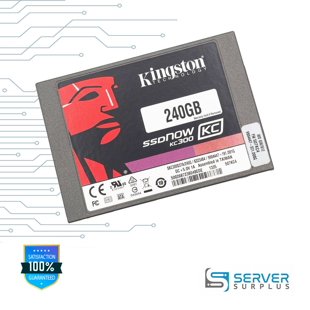 Kingston SSDNow KC300 240GB SATA 2.5 in Enterprise SSD | SKC300S37A/240G