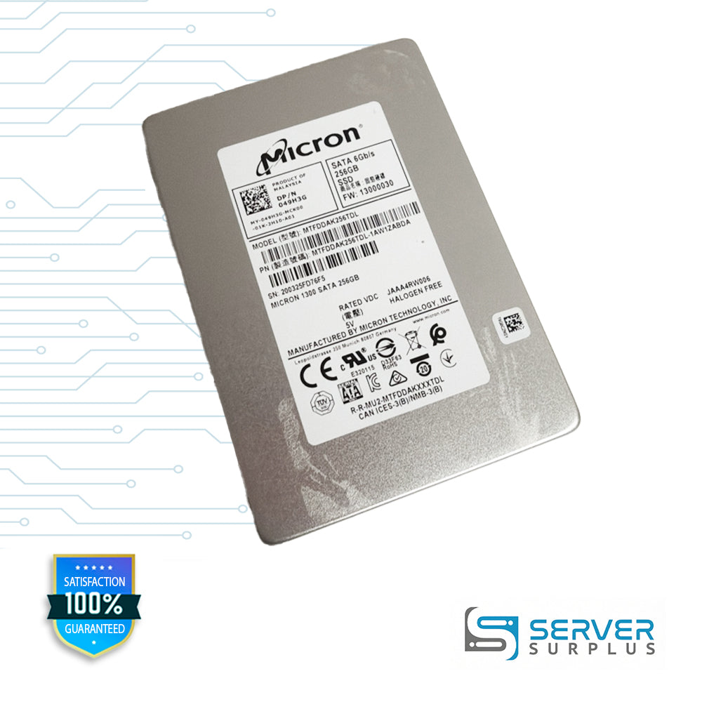 Micron 1300 SSD SATA 2.5inch 2048GB(2TB) 電源投入回数14回 使用時間