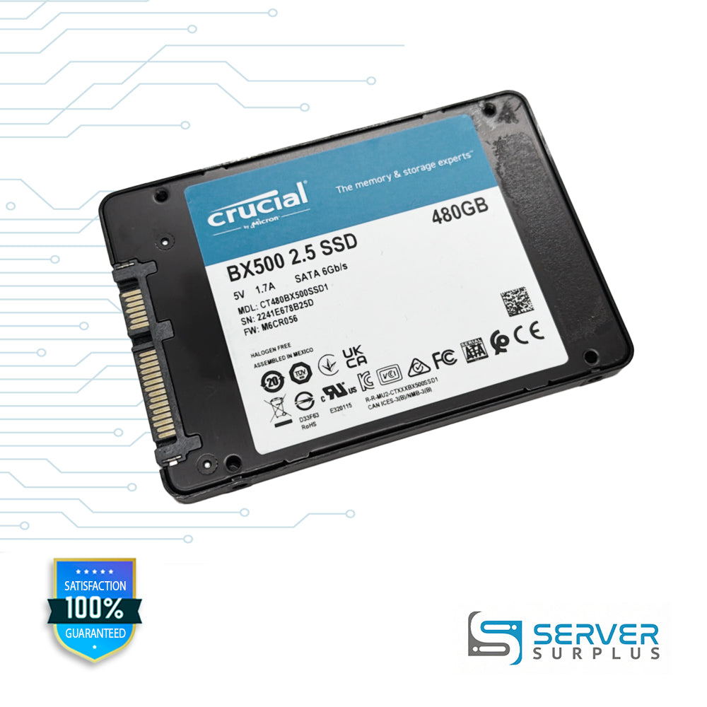 Crucial BX500 480GB SATA III 6Gb/s 2.5-Inch SSD CT480BX500SSD1