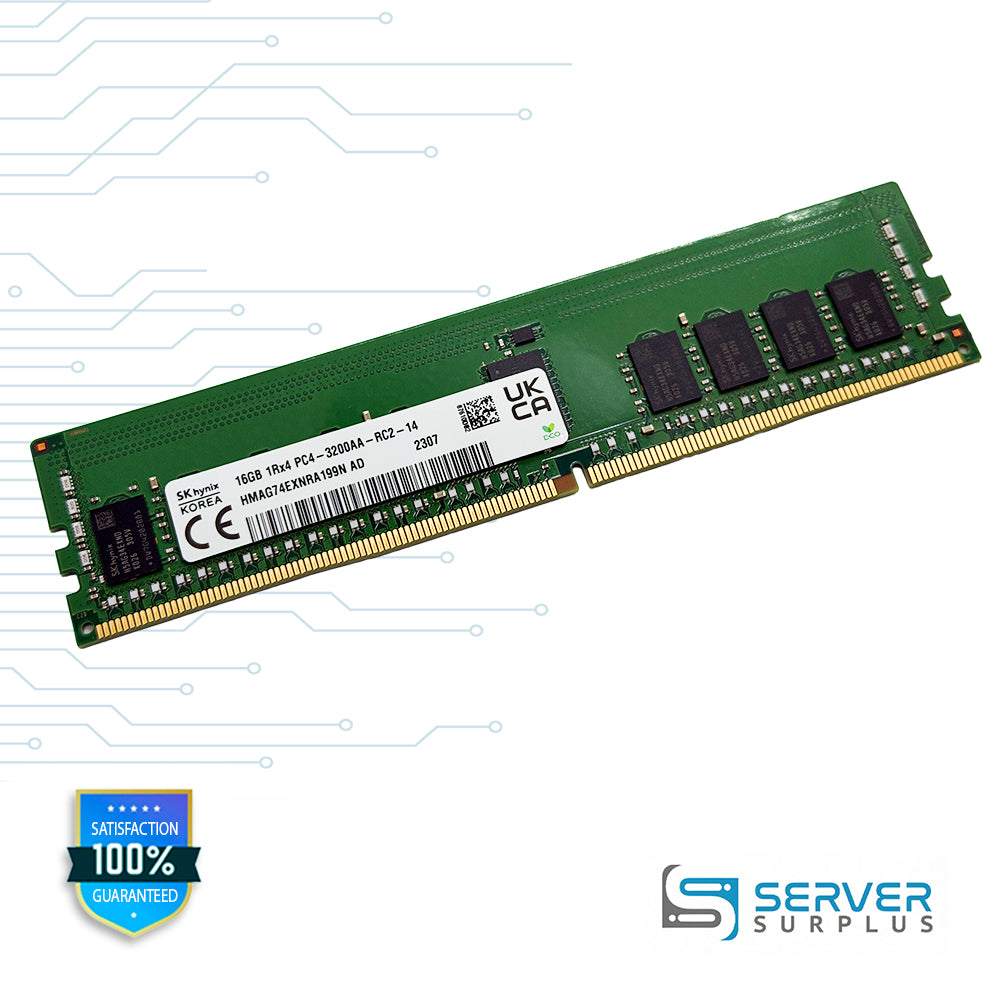 SK hynix 16GB DDR4-3200MHz PC4-25600 288-Pin Registered DIMM Server RAM (HMAG74EXNRA199N)