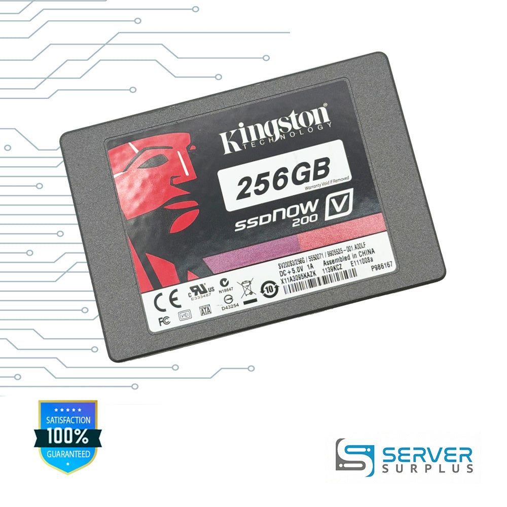 Kingston SSDNow V200 256GB SATA 2.5 in Enterprise SSD | SV200S3/256G