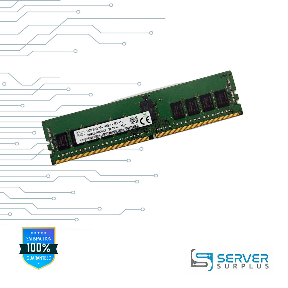 SK hynix 16GB DDR4-2666 PC4-21300 2Rx8 ECC Registered 288-Pin RDIMM Server Memory | HMA82GR7AFR8N-VK