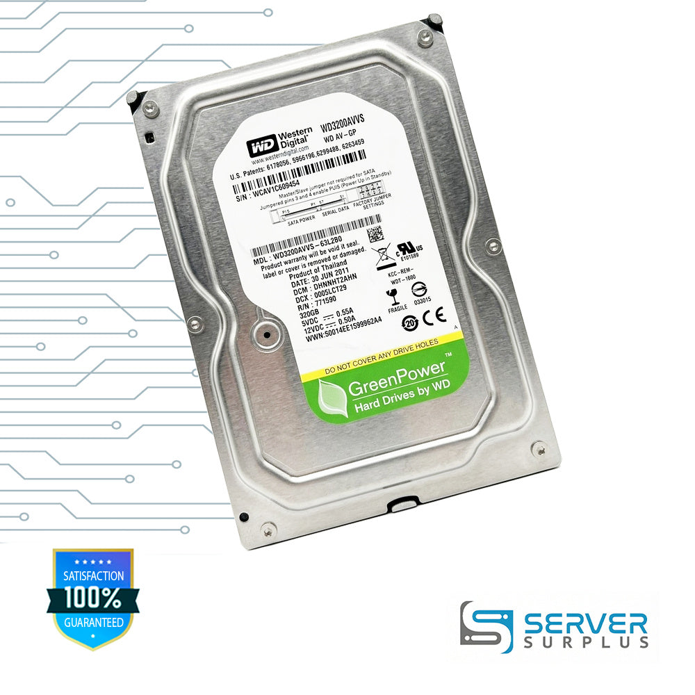 WD AV-GP 320GB SATA 3.5 in Enterprise HDD | WD3200AVVS