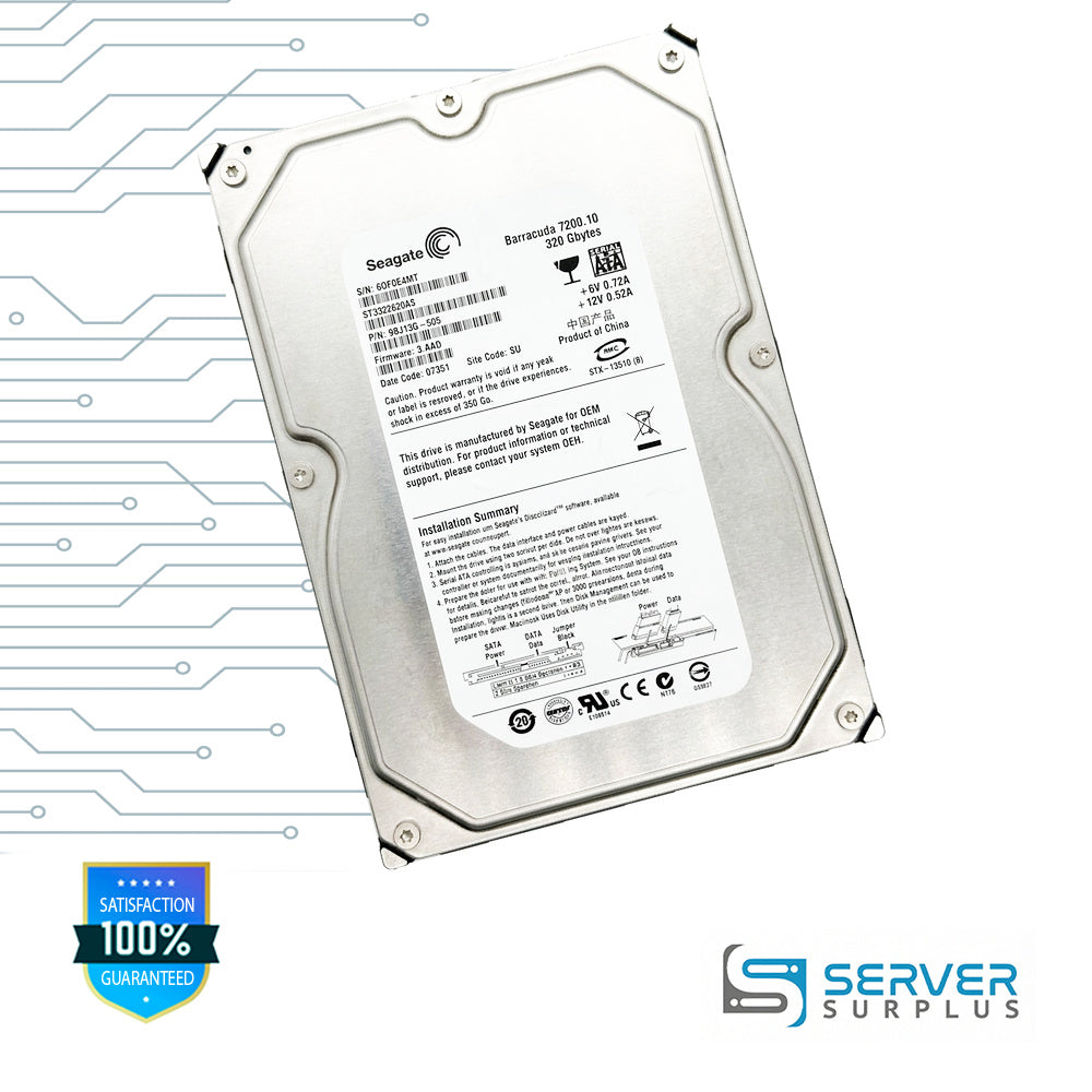 Seagate Barracuda 7200.10 320GB SATA 3.5 in Enterprise HDD | ST3320820AS