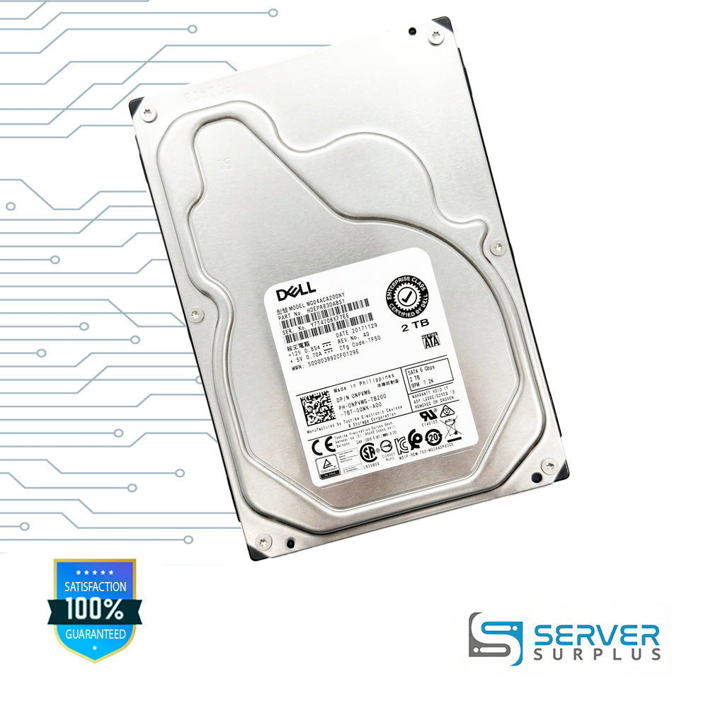 Dell MG04ACA200NY 2TB SATA 7.2K 3.5 in Enterprise HDD | 0NPVM6 | HDEPR83DAB51 | NPVM6