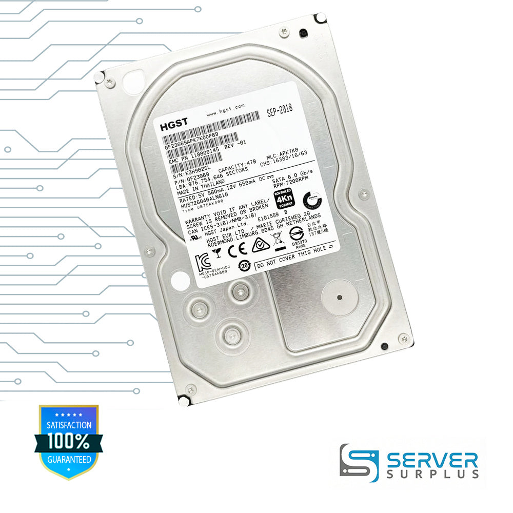 EMC Ultrastar 7K6000 4TB SATA 6Gb/s 4Kn 3.5 in Enterprise HDD | 118000145 | 0F23069