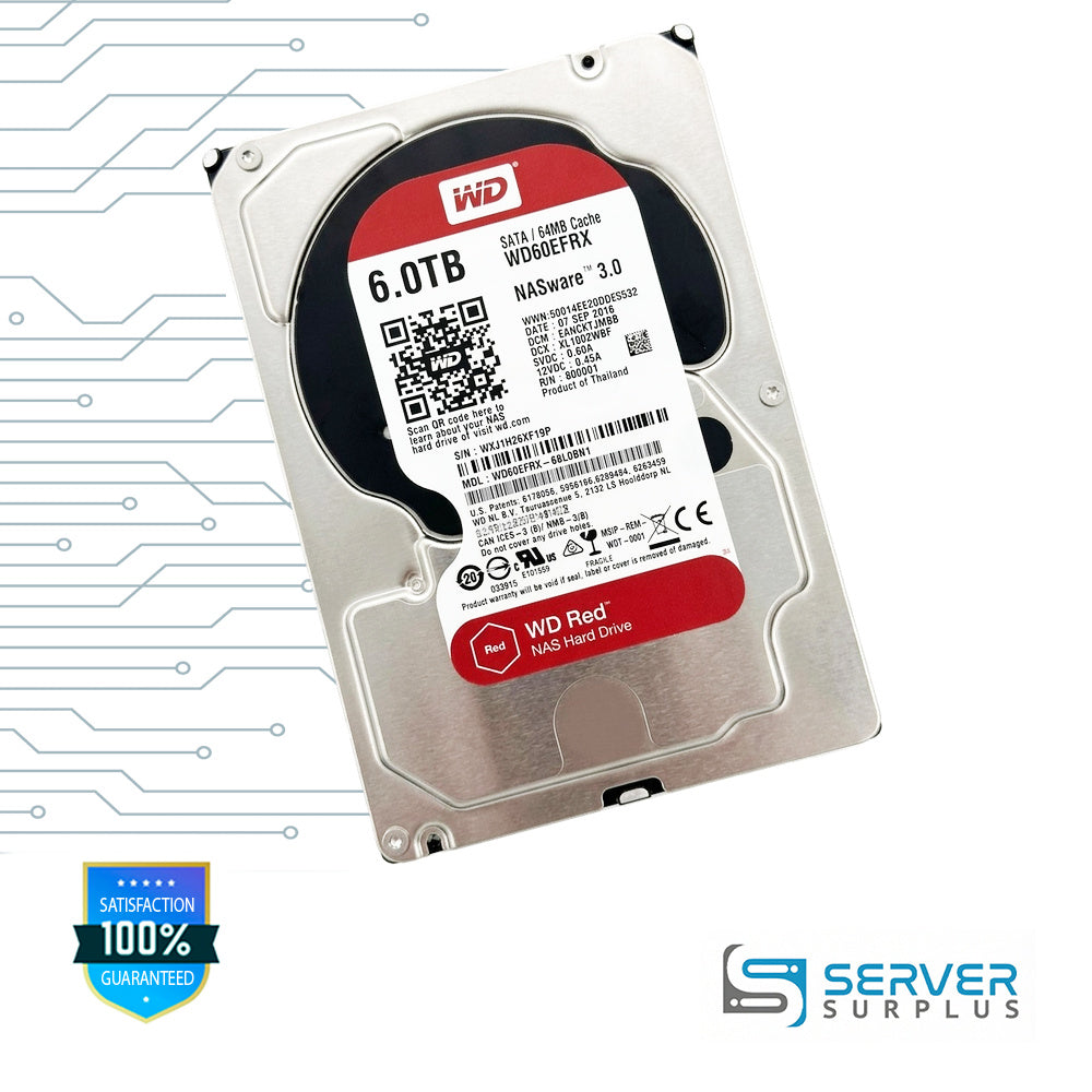 WD Red 6TB SATA 3.5 in Enterprise HDD | WD60EFRX
