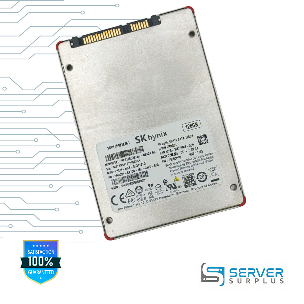 Dell SC311 128GB SATA 6Gb/s 2.5 in Enterprise SSD | 0RDG81 | HFS128G32TNF-N2A0ABB | RDG81