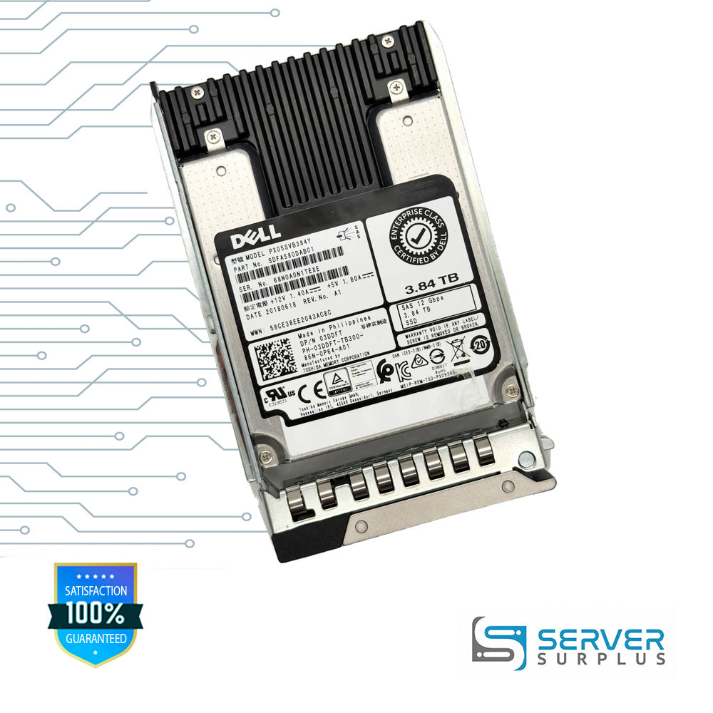 Dell PX05SVB384Y 3.84TB SAS 12Gb/s 2.5 in Enterprise SSD | 03DDFT | SDFA580DAB01 | 3DDFT