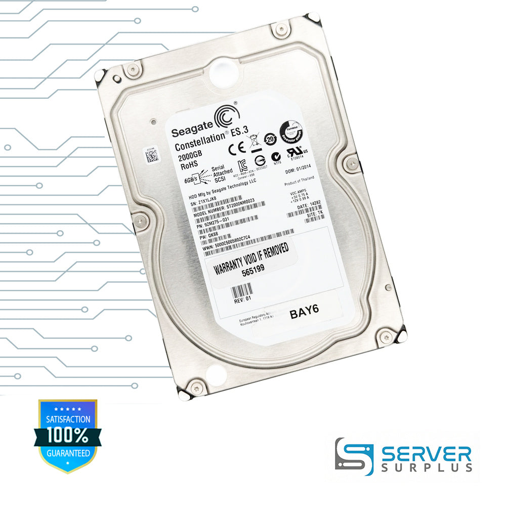 Seagate Constellation ES.3 2000GB SAS 6Gb/s 3.5 in Enterprise HDD | ST2000NM0023