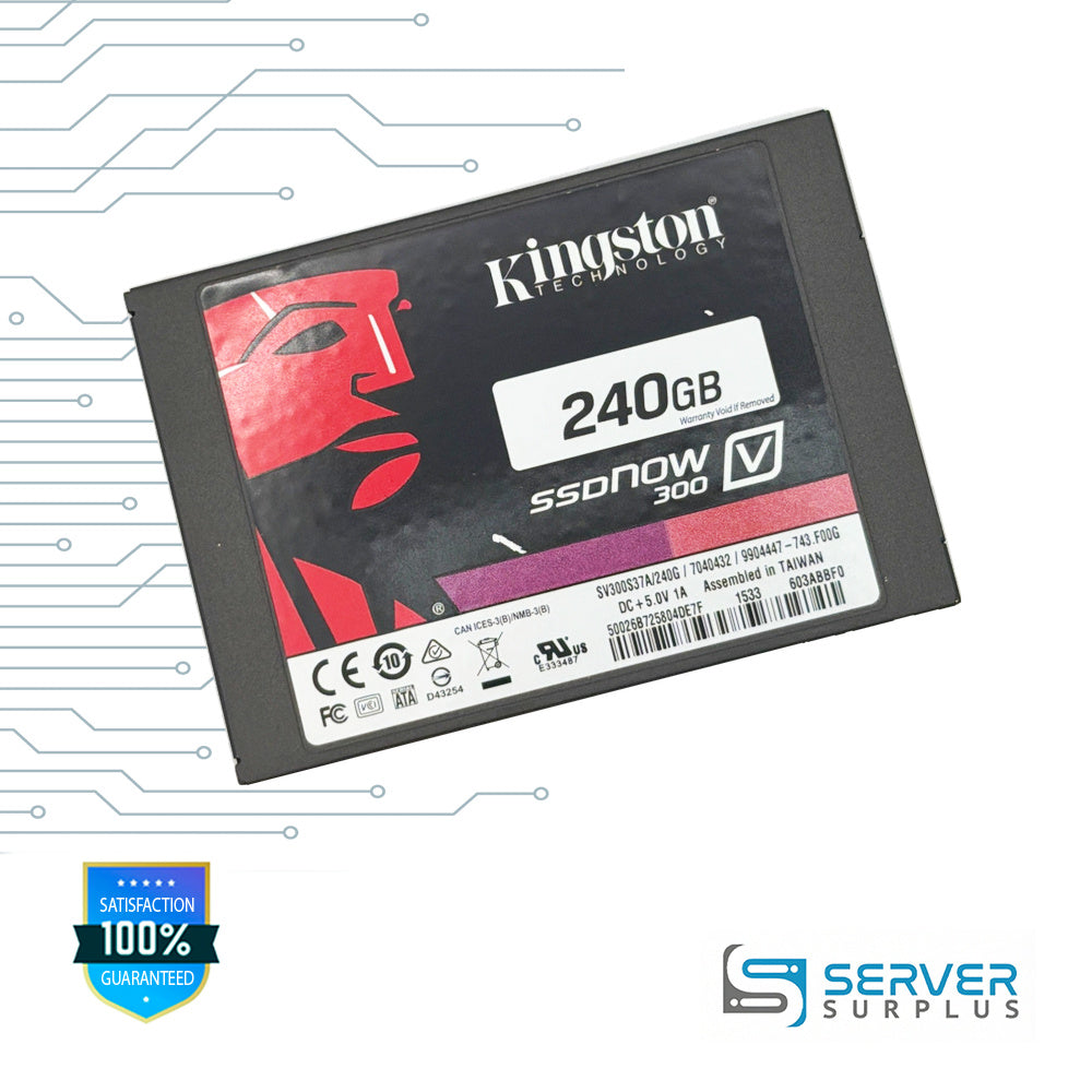 Kingston SSDNow V300 240GB SATA 2.5 in Enterprise SSD | SV300S37A/240G