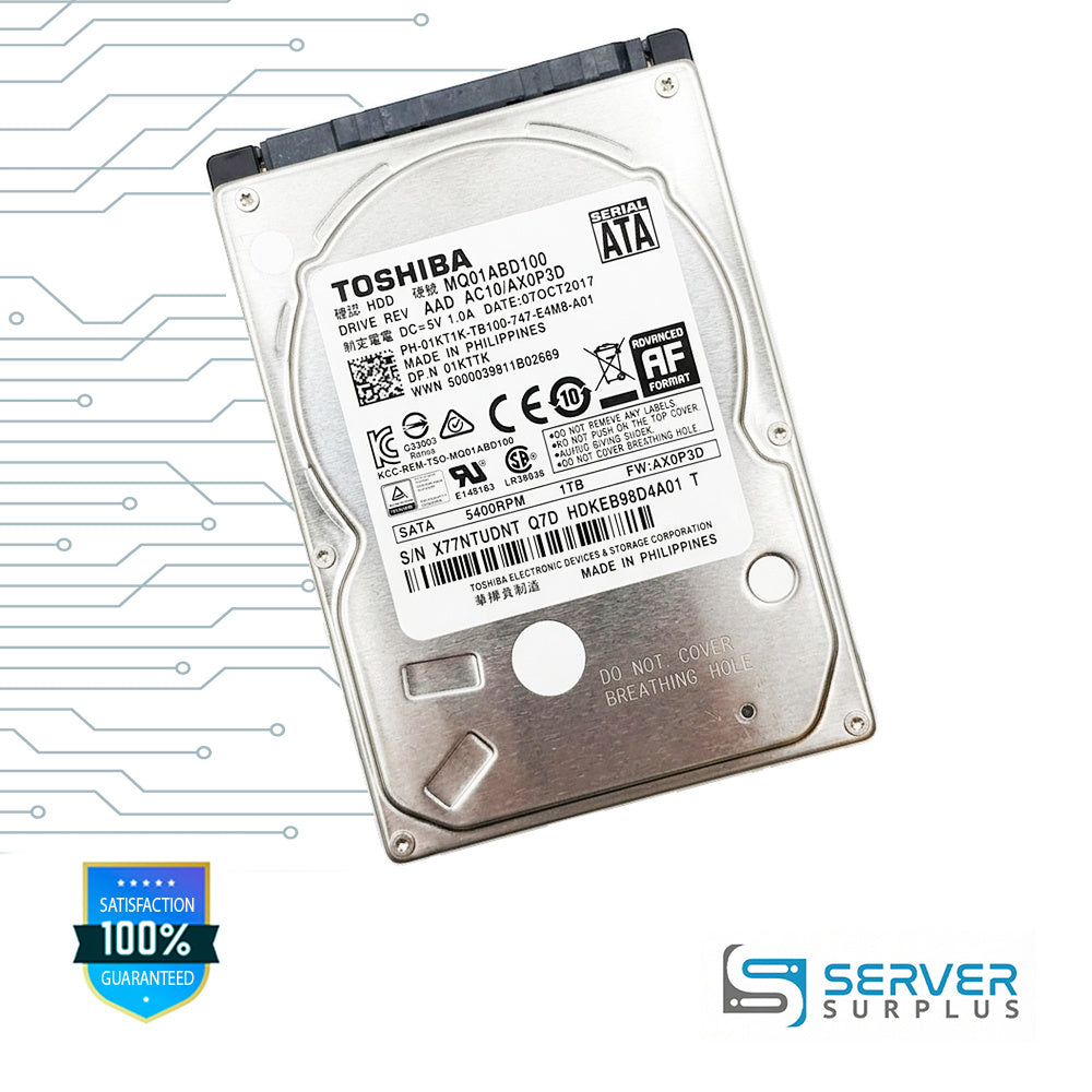 Dell 1TB SATA 5.4K 512e 2.5 in Enterprise HDD | 01KT1K | MQ01ABD100 | 1KT1K