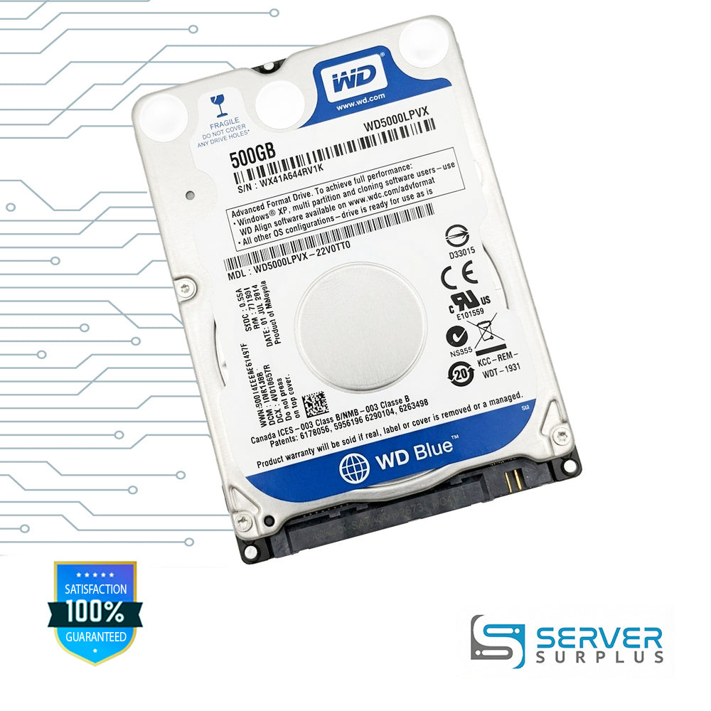 WD Blue 500GB SATA 2.5 in Enterprise HDD | WD5000LPVX